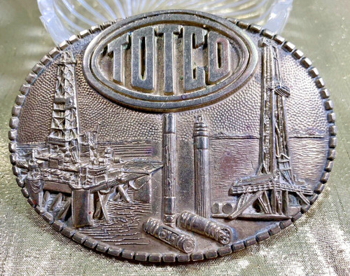 Vintage 1981 TOTCO Oil & Gas Services SOLID BRASS BUCKLE Limited Edition