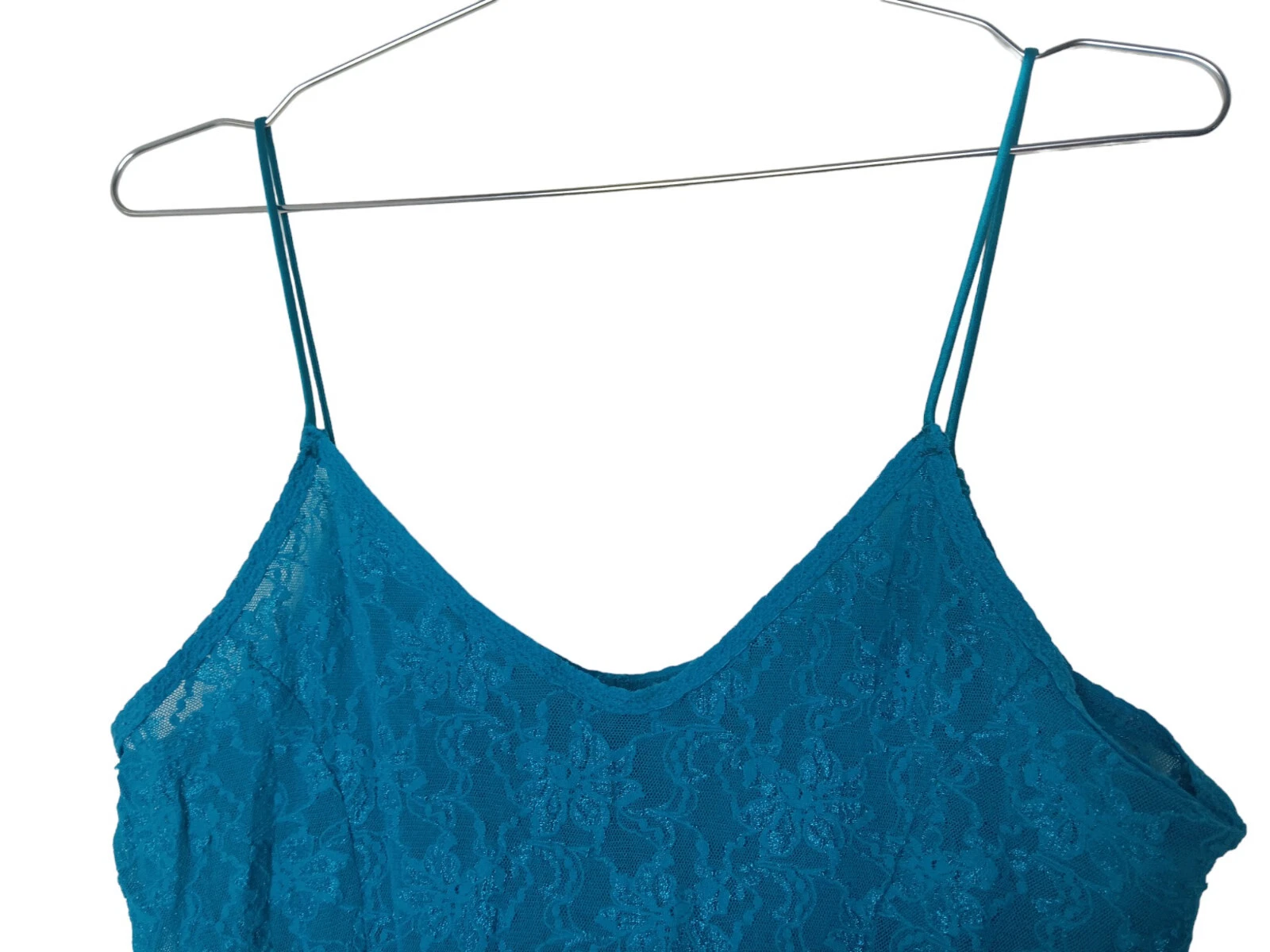 UNDERCOVER Abito vintage Victoria’s Secret etichetta oro blu pizzo M floreale USA Y2K