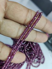 Natural Rhodolite Garnet Faceted Rondelle Beads 3.5-4MM Gemstone 13" Strand