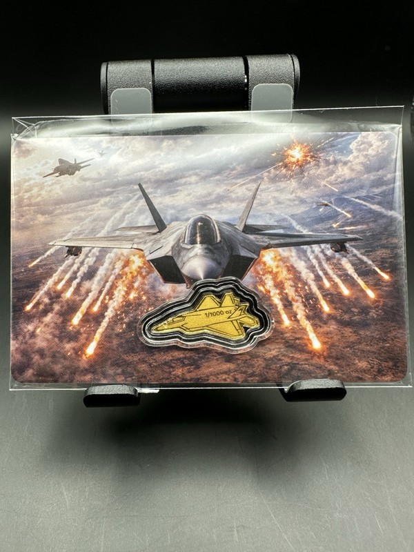 (LOT OF 5) Stealth 1/1000 oz .999 Fine Gold fighter jet 🔥