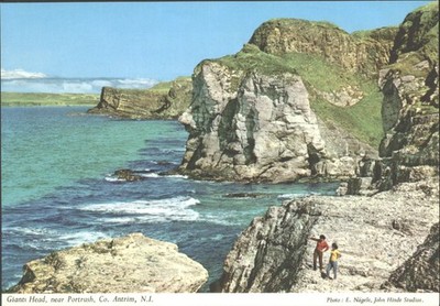 John Hinde Postkarte Giants Head Portrush Co Antrim Irland topographisch 2NI5