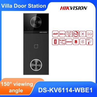 Hikvision DS-KV6114-WBE1 4MP 150° View WiFi PoE Villa Door Station 2-Way Audio