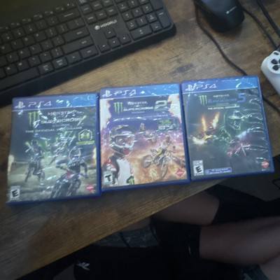 Sony PlayStation 4 PS4 Monster Energy Supercross 1,2, and 5