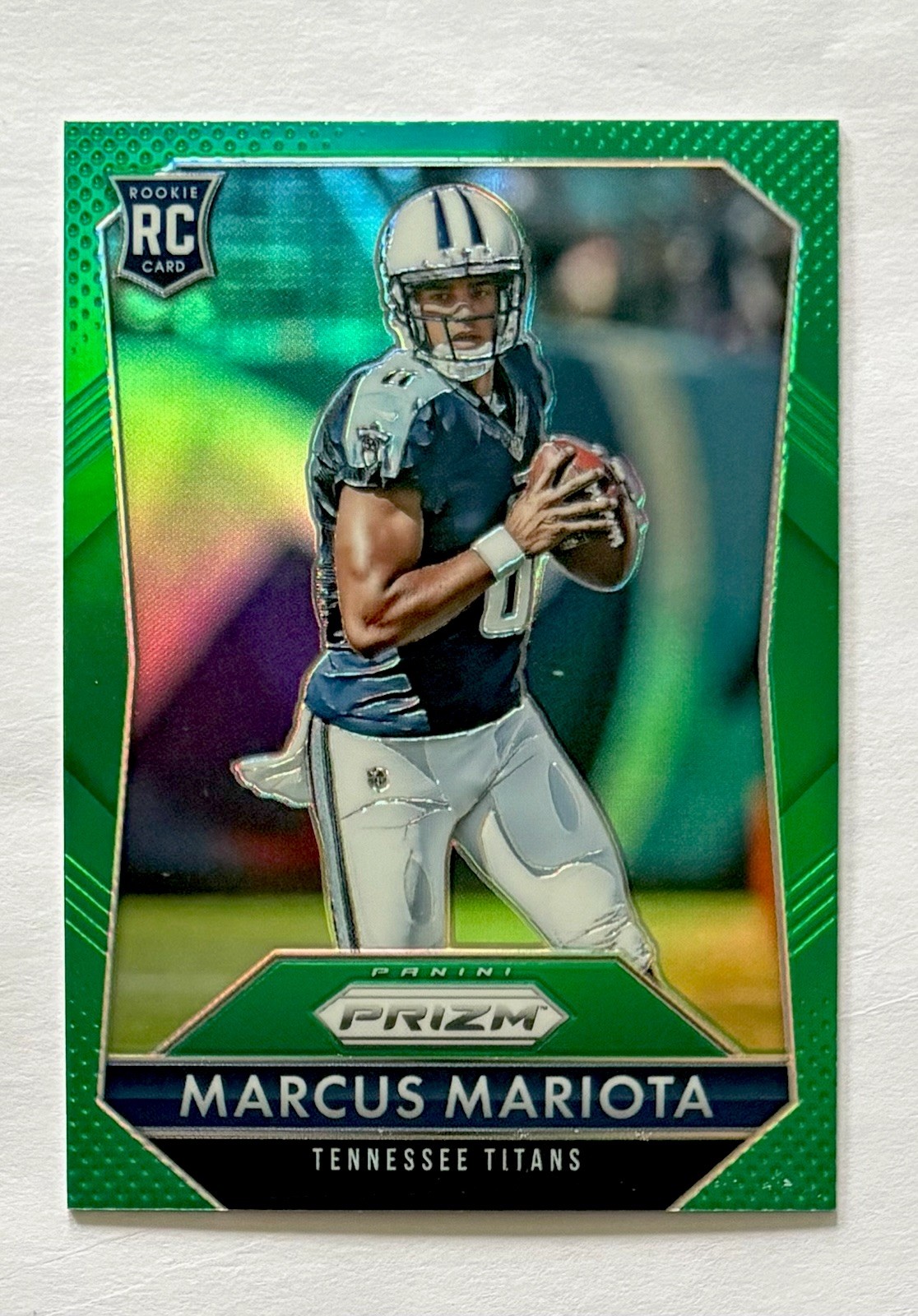 ⭐️Marcus Mariota #264 - 2015 Panini Green Prizm RC Commanders / Titans
