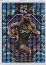 2023 Panini Mosaic Rookies Reactive Blue Mosaic Prizm Trenton Simpson #367 0y59