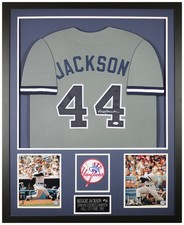 Reggie Jackson Autographed & Framed New York Gray Jersey JSA COA