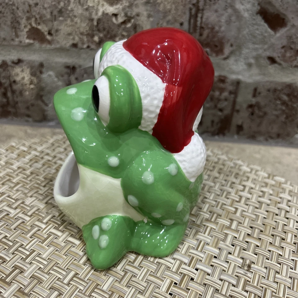 Boston Warehouse Trading Cerámica Santa Frog Scrubby Esponja Soporte Foto 2 de 4