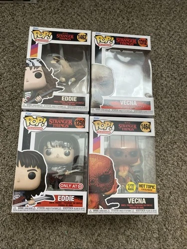 lot of 4 funko pops stranger things