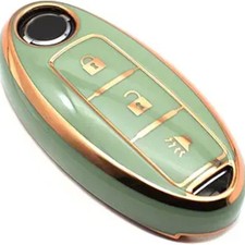 Key Fob Cover Compatible with 370Z Armada Kicks Murano Pathfinder Rogue Green