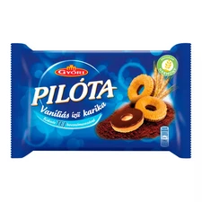 10x Hungarian Pilota Vanilla Hoop with Milk Chocolate Coating -  Pilóta Tej 150g