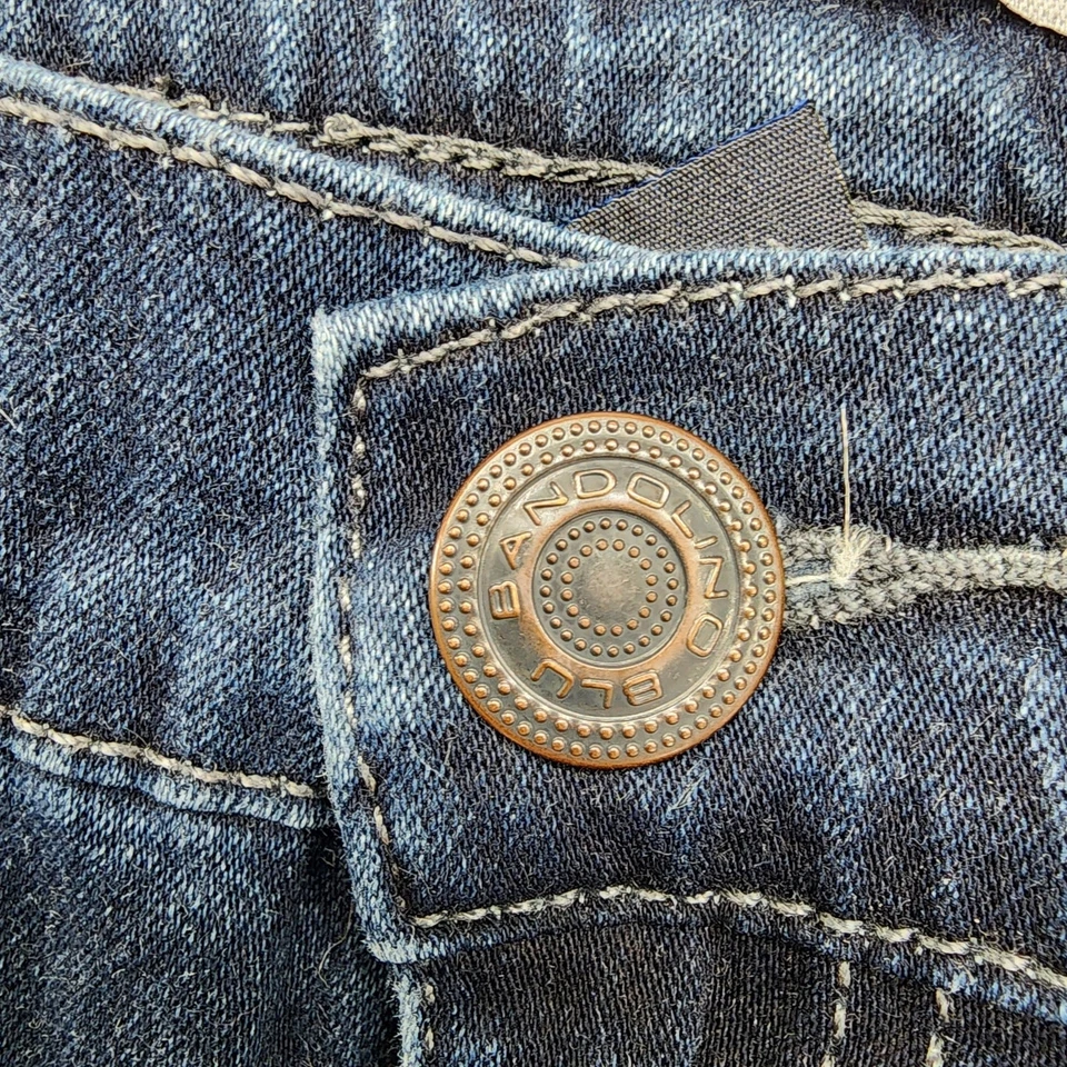 Pantalones de mezclilla Bandolino Blu para mujer 12 azules Harper tiro medio capri ajustados elásticos Foto 2 de 4