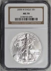 2008-W American Silver Eagle NGC MS70 Perfect! #7GDW