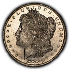 1883-O $1 Morgan Dollar Glassy PL - VAM-30 Doubled 1-3 Dash 8 DBL Ear - D6593