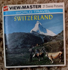 VTG gaf View-Master, 21 Stereo Pictures on 3 Reels Switzerland Packet No. B 185