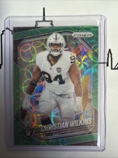 2025 Panini Prizm - Christian Wilkins - Green Scope Prizm /75 #40 Raiders