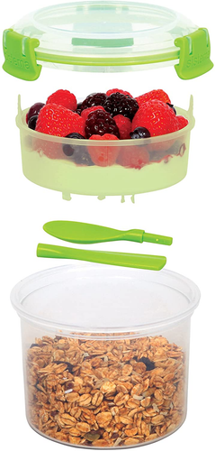 Sistema Breakfast to GO | Food Storage Container with Compartments & Spoon | 530 - Picture 2 of 12