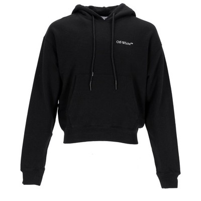 Off-White Schwarzer Hoodie Mit Caravaggio-Kronenprint Männlich Schwarz S