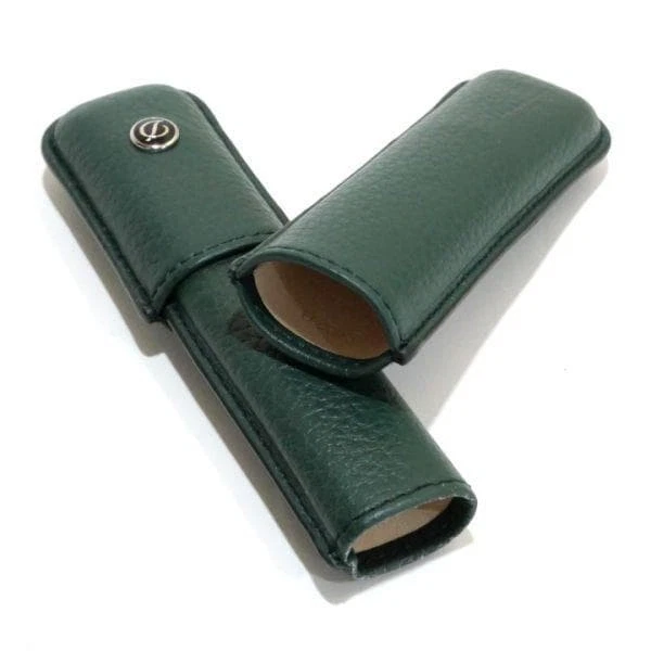 Estuche para lápices de cuero DuPont S.T.Dupont 007128 para 1 bolígrafo verde nuevo Foto 2 de 4