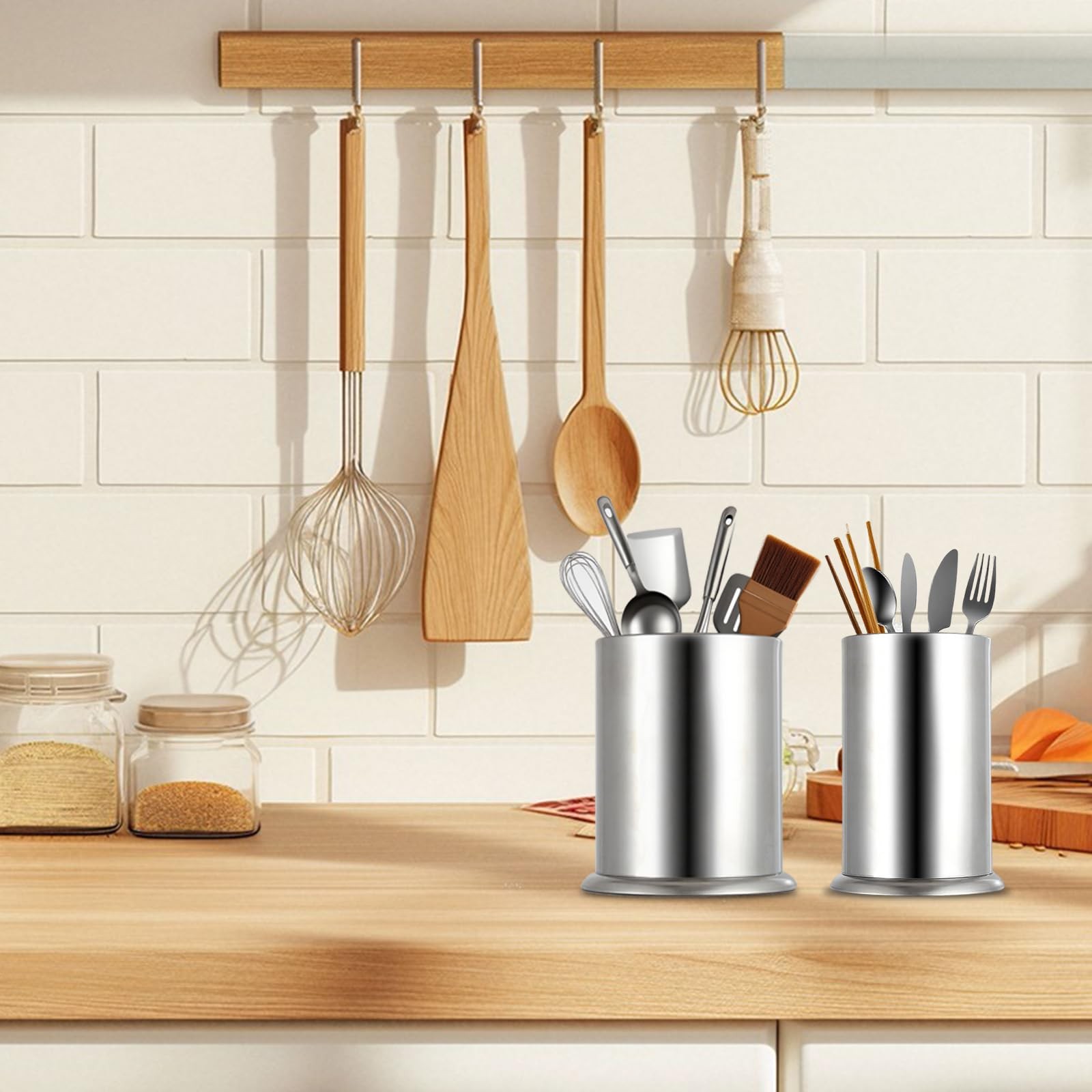 Kitchen Crock Utensil Holder for Countertop,and Countertop Utensil Organizer,...