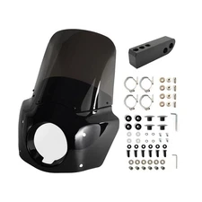 Motorcycle Fairing Windshield Kit, 5.75" Headlight Fairings 48-58mm Forks 15"...