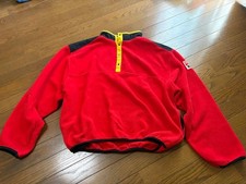 Marlboro Fleece Jacket Red Half Zip Cigarette Brand Memorabilia Men Size XL