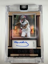 2024 Panini One Bucky Irving RC DAY ONE on card auto /49 TB Buccaneers