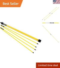Set of 2 Yellow Alignment Sticks, 48-Inch Golf Training Aid for Precision Swing