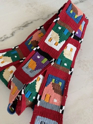 Peruvian Handmade Woven Ribbon Fabric/18ft.4”