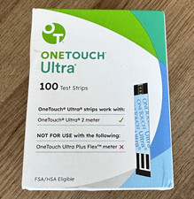 100ct OneTouch Ultra Test Strips (1 Box) for Ultra 2 - Expired 06/30/2026