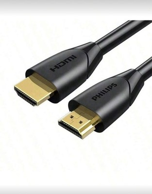 Philips HDMI 2.0 Gold-Plated Cable 4K 60Hz Black High-Definition HDMI Male-Male