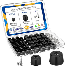 144Pcs Rubber Feet for Cutting Board, Non-Slip Cutting Board Feet with 304 Stain
