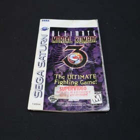 Ultimate Mortal Kombat 3 Sega Saturn 1996 With Manual NTSC-U/C Untested