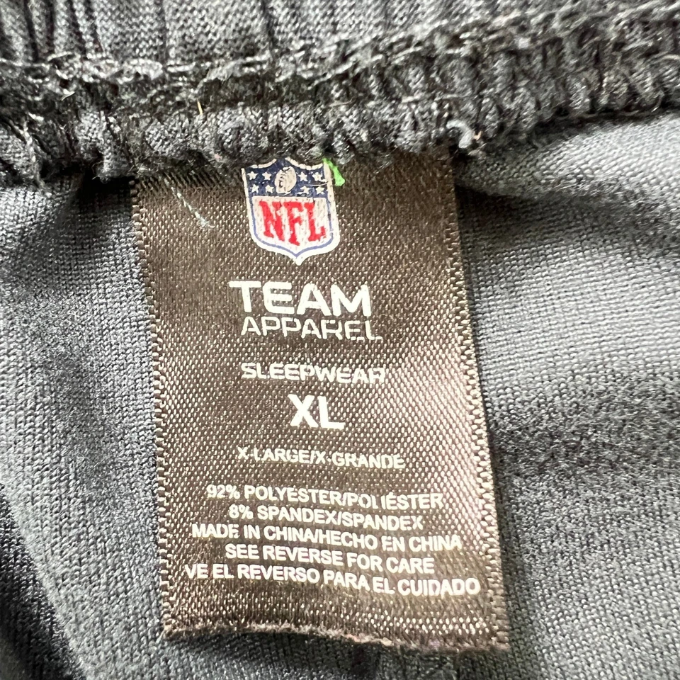 NFL Team Apparel Seahawks Lounge Pants XL Black Drawstring Sleepwear Mens - Image 3 of 4