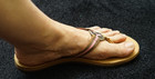 American Eagle Outfitters pink and tan slip on slap sandals 7.5 — photo 7