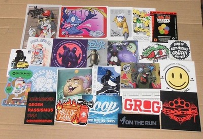 25 x ''GRAFFITI'' Sticker Aufkleber div. Varianten Style Character Crew Werbung