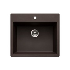 Houzer G-300 MOCHA Quartztone Granite Composite Drop-in Topmount Kitchen Sink