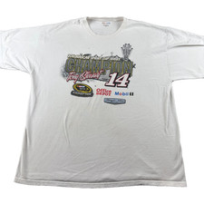 Nascar Shirt Men's 2XL White Cotton Sprint Cup Series Champion 2011 Tony Stewart