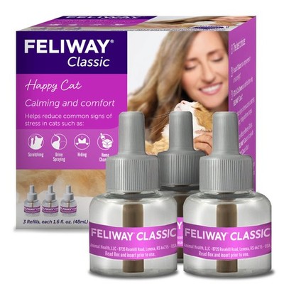FELIWAY  Classic 3 x 30 Day Cat Calming Refills Exp 09/2027