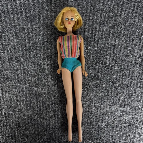 Vintage Mattel American Girl blonde blaue Augen Barbie 1958 Badeanzug biegsame Beine - Bild 13 von 24