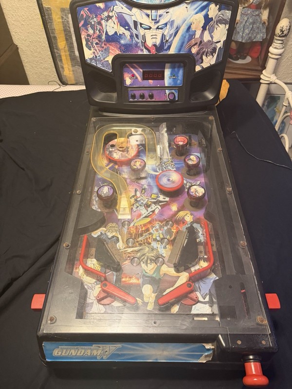 Gundam Pinball Machine Vintage Rare Item Anime Collectors Item Semi-Working