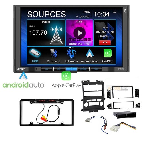 Jensen CAR710 7" Bluetooth Car Stereo w/Apple CarPlay for 09-12 Nissan Frontier