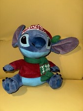 Disney Store Holiday Lilo  Stitch 12 Inch Plush Christmas Hat  Scarf With Tag