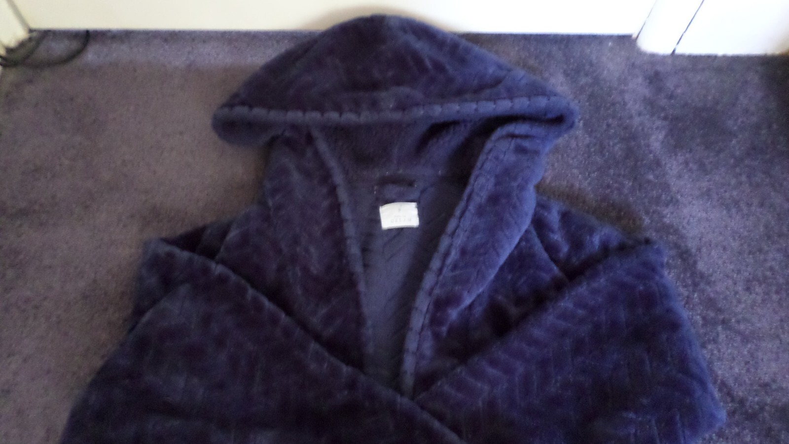 Ladies / Girls Love To Dream Navy Blue Hooded Dressing Gown Size M Fits
