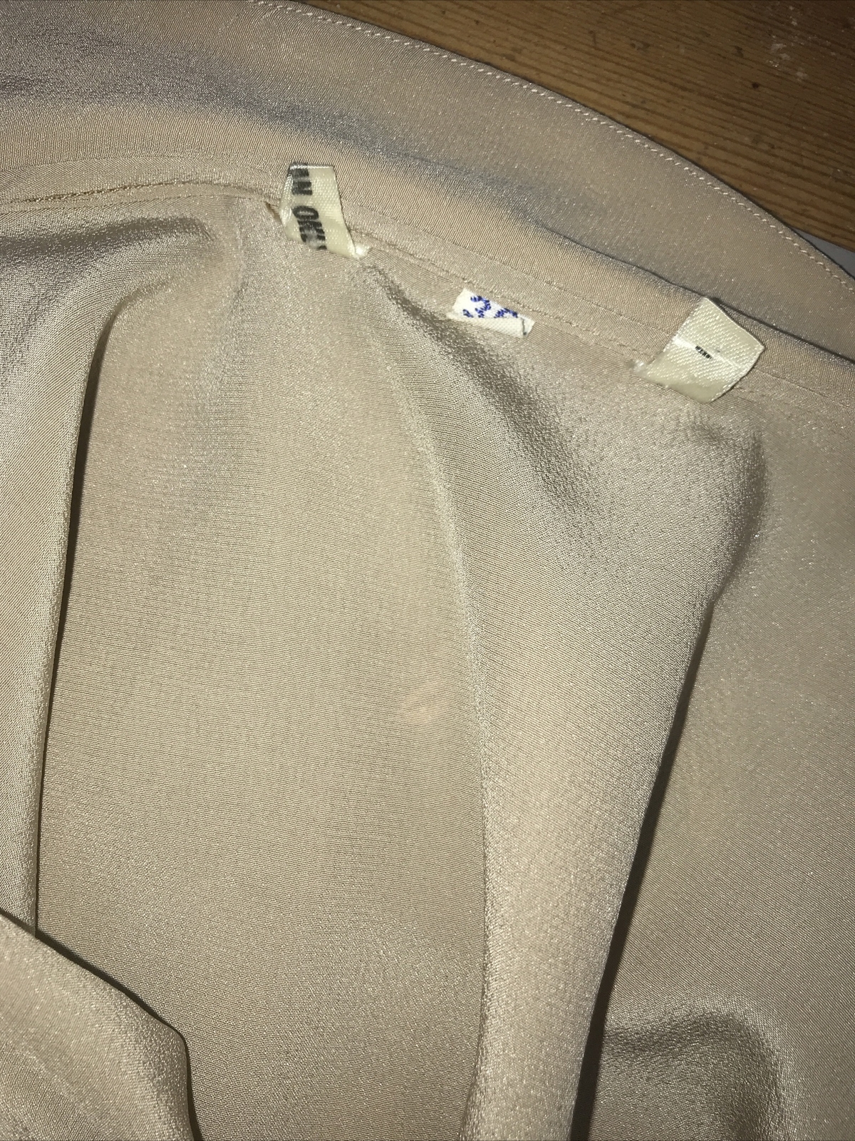 Vintage Chloe Beige 1970s/80s Silk blouse, Made in France, Size 36 (8) 8