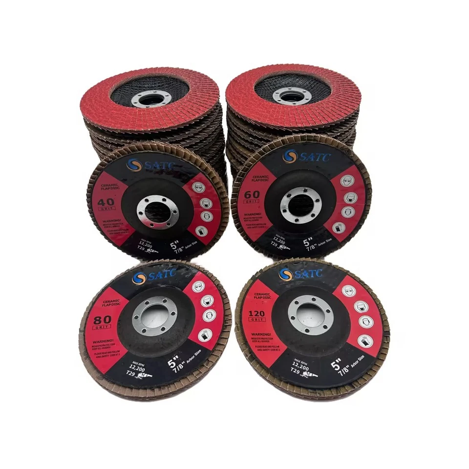 SATC 20 Fächerscheiben Lamellenscheibe Schleifscheibe Schleifmop KERAMIK T29 Ø125