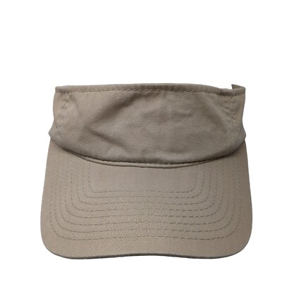 Signatures Slideback Sun Visor Hat Tan One Size Adjustable Lightweight Blank
