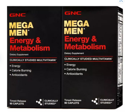 GNC Mega Men Energy & Metabolism Multivitamins (180 ct.)  Free Shpping