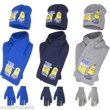 Minions Set cappello sciarpa guanti CATTIVISSIMO ME bimbo bambino cuffia 52,54
