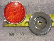SCHWINN STIMSONITE REFLECTOR, BEZEL FOR LIGHTWEIGHT BIKE FENDER RED 2-Pie 1¾"