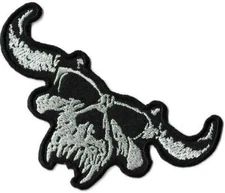 Danzig - Black Demon Skull Logo Patch [Embroidered] Iron or Sew On Patch Patches